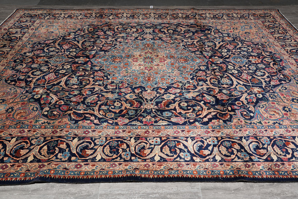 10.1 x 12.4 Authentic Persian Esfahan Najafabad Wool Rug #F-4139