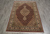 Load image into Gallery viewer, 4.7 x 6.8 Quality Handmade Wool and Silk Mahi Tabriz Herat Rug #F-3088
