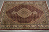 Load image into Gallery viewer, 4.7 x 6.8 Quality Handmade Wool and Silk Mahi Tabriz Herat Rug #F-3088