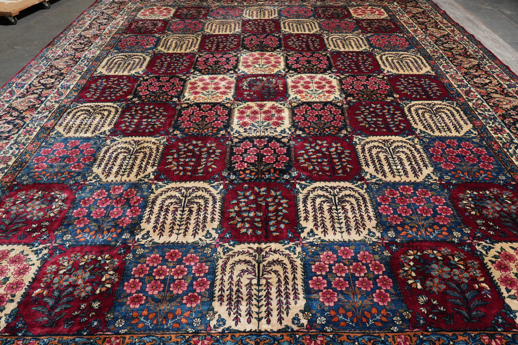 12.3 x 17.10 Authentic Quality Persian Bakhtiar Rug Garden Multi Colors #PIX-15346