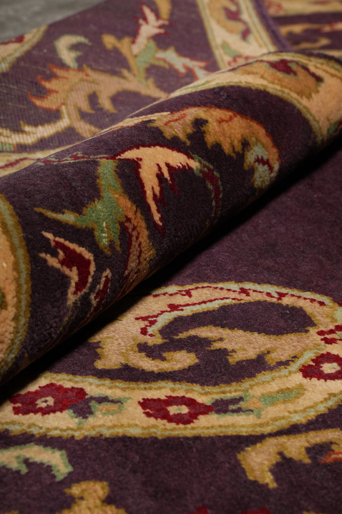 4 x 6.3 New Handmade Jaipur Rug Eggplant Purple #PIX-12501