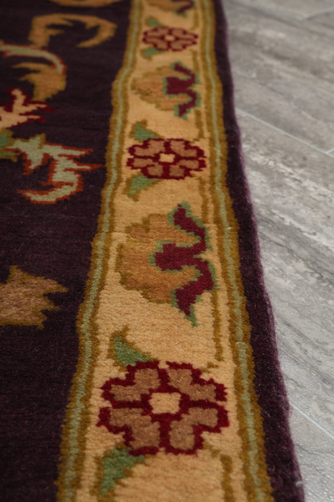 4 x 6.3 New Handmade Jaipur Rug Eggplant Purple #PIX-12501