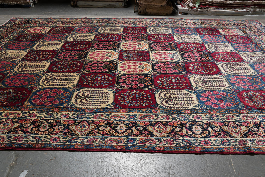 12.3 x 17.10 Authentic Quality Persian Bakhtiar Rug Garden Multi Colors #PIX-15346