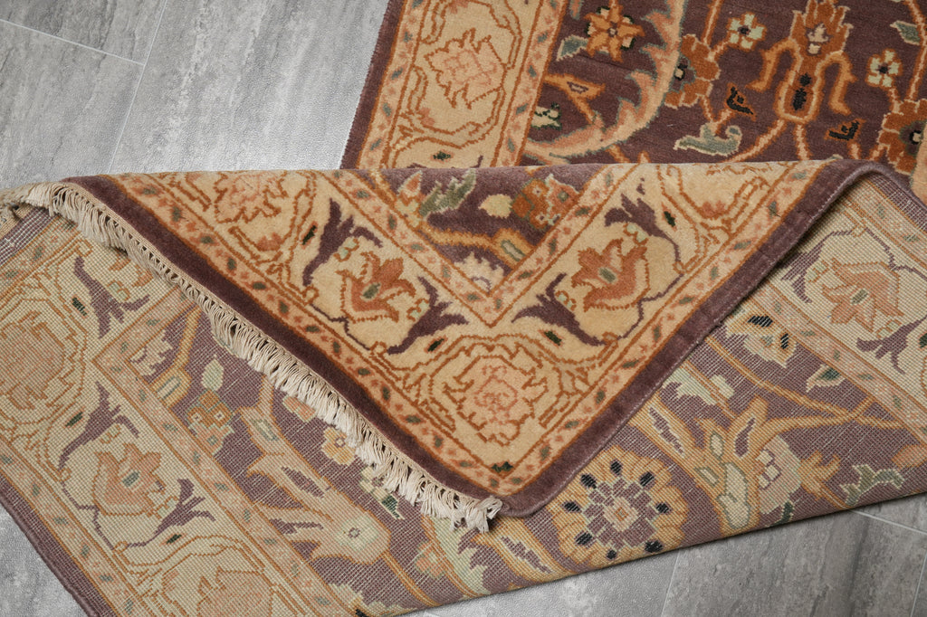 12 Feet Runner Chobi Peshawar Natural Wool Brown #S10-4486