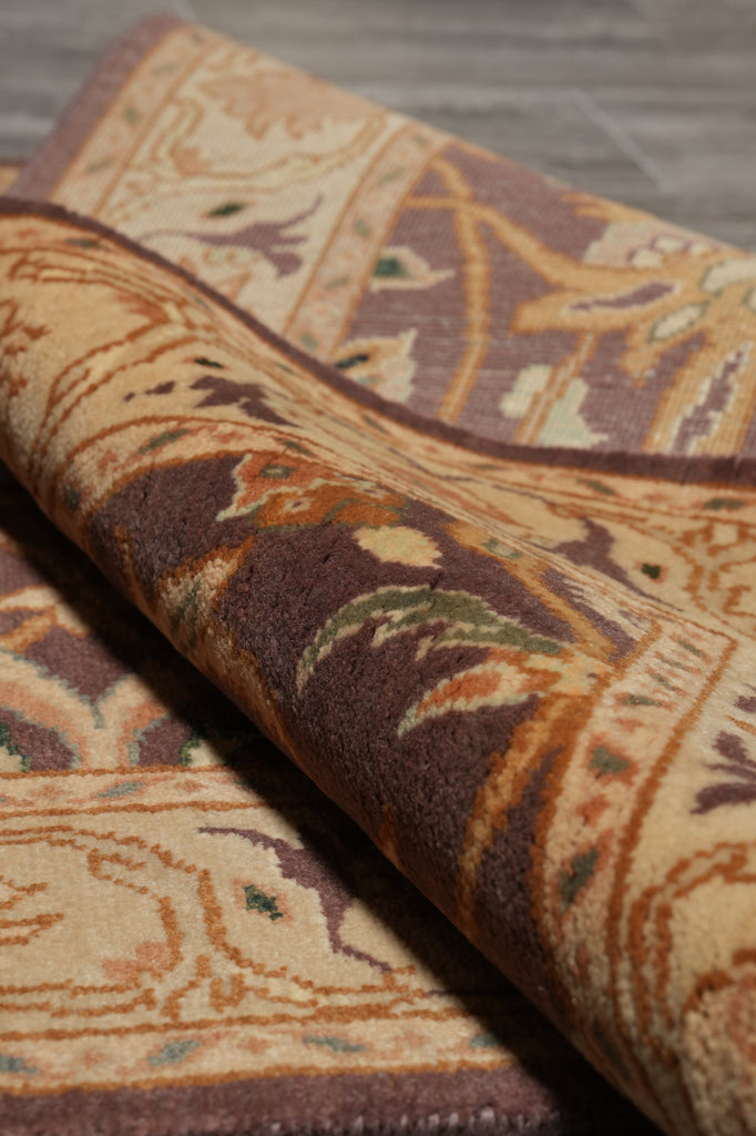 12 Feet Runner Chobi Peshawar Natural Wool Brown #S10-4486