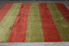Load image into Gallery viewer, 9 x 12 Contemporary Handmade Wool Rug Rust Green #F-4140