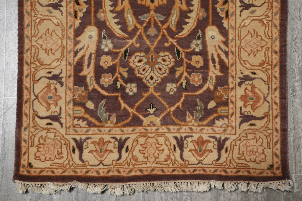 12 Feet Runner Chobi Peshawar Natural Wool Brown #S10-4486