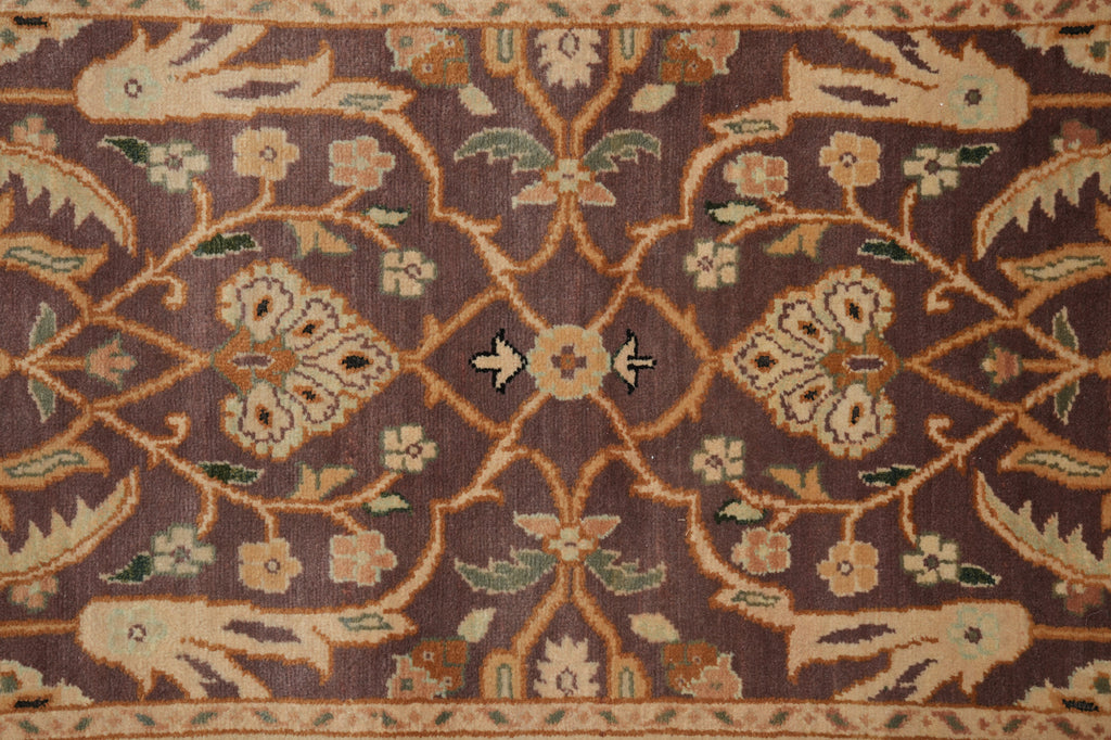 12 Feet Runner Chobi Peshawar Natural Wool Brown #S10-4486