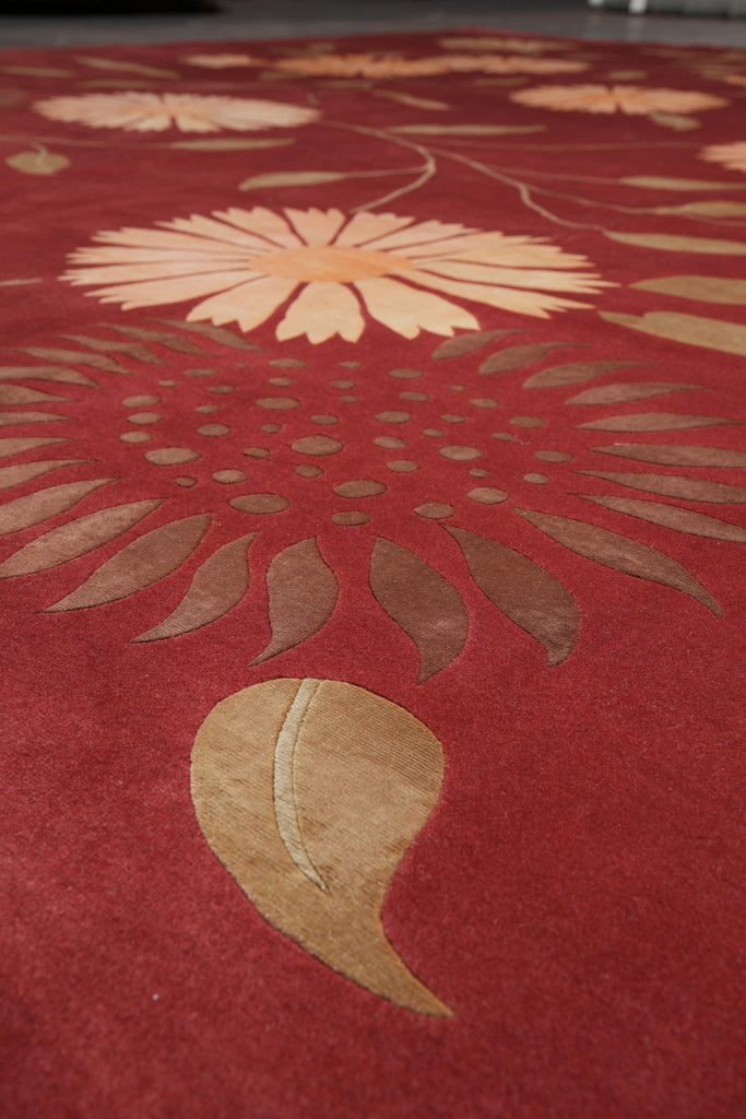 8.9 x 12 High Quality Wool and Silk Handmade Contemporary Rug #F-4141