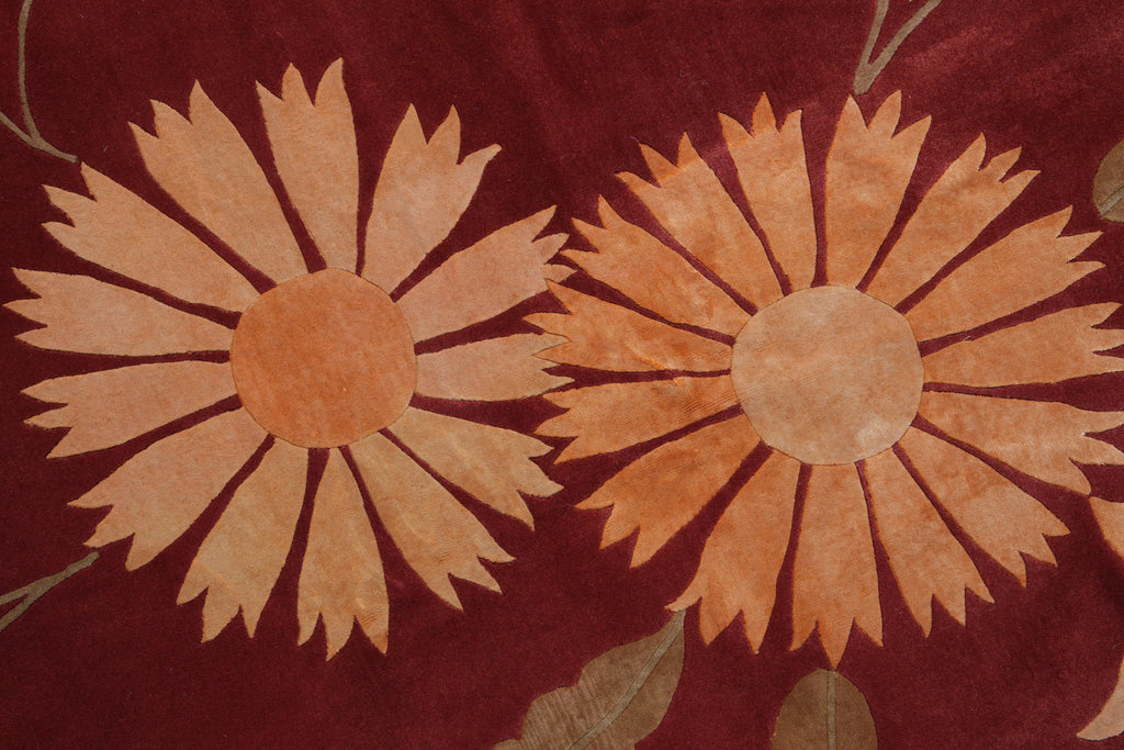 8.9 x 12 High Quality Wool and Silk Handmade Contemporary Rug #F-4141