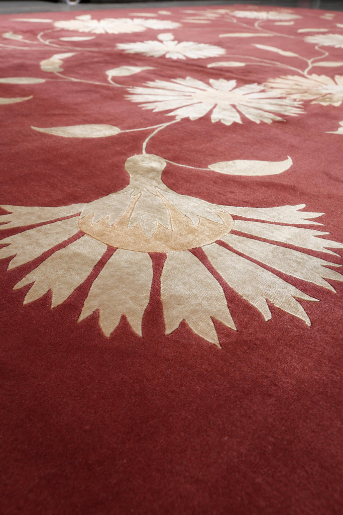 8.9 x 12 High Quality Wool and Silk Handmade Contemporary Rug #F-4141