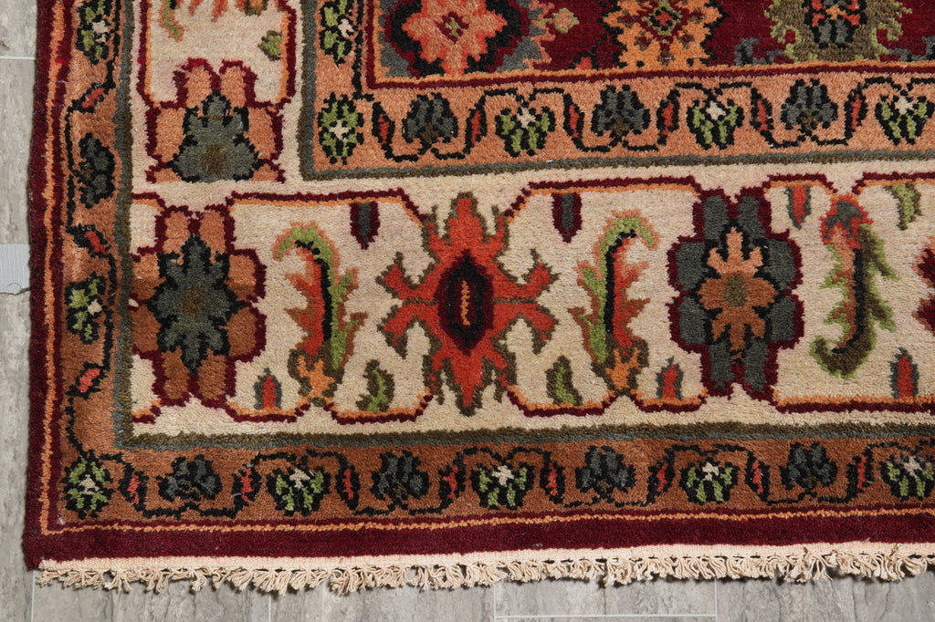 6 x 9.1 Handmade India Wool Mahal Rug #F-4445