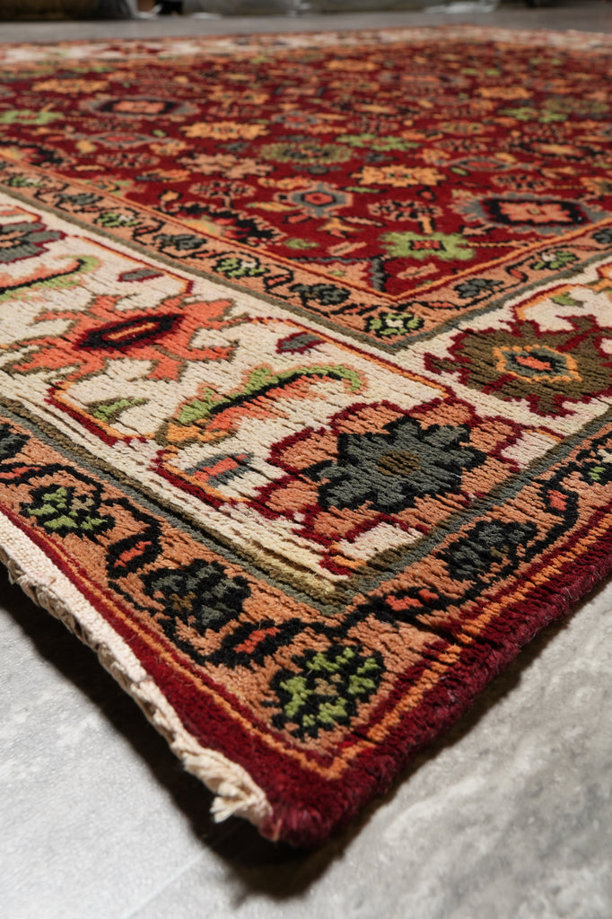 6 x 9.1 Handmade India Wool Mahal Rug #F-4445