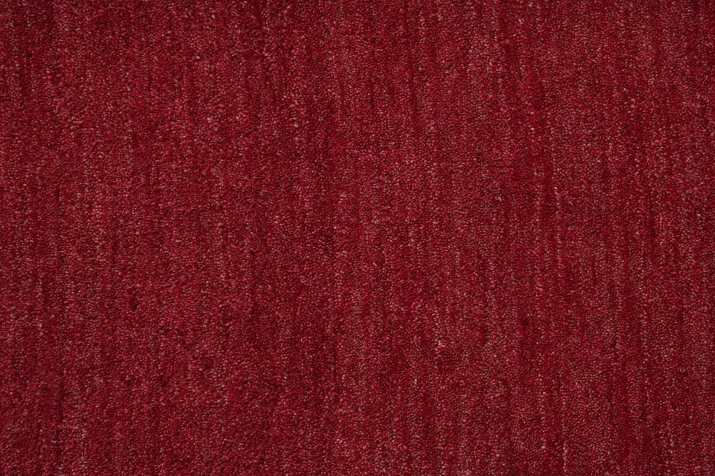 4.3 x 6 Plain Red Modern Wool Handmade Rug #F-3348