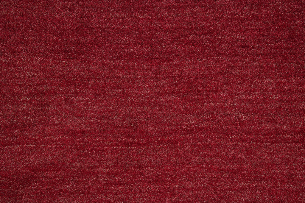 4.3 x 6 Plain Red Modern Wool Handmade Rug #F-3348