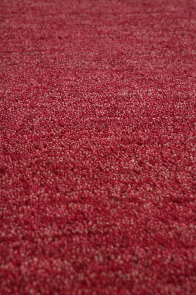4.3 x 6 Plain Red Modern Wool Handmade Rug #F-3348