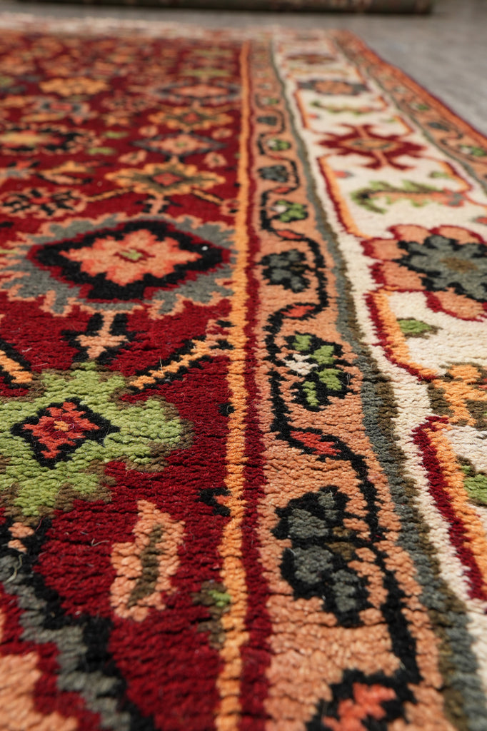 6 x 9.1 Handmade India Wool Mahal Rug #F-4445