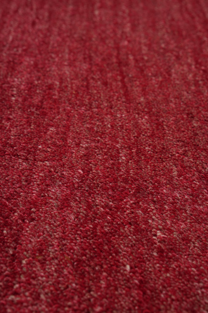 4.3 x 6 Plain Red Modern Wool Handmade Rug #F-3348