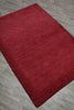 Load image into Gallery viewer, 4.3 x 6 Plain Red Modern Wool Handmade Rug #F-3348