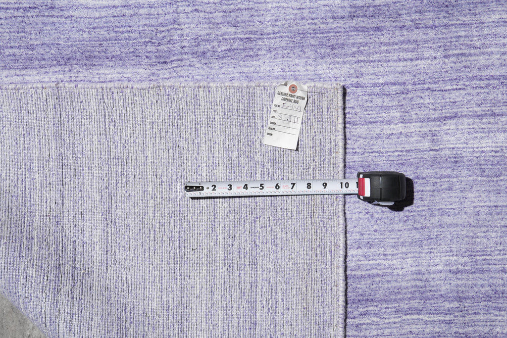 8.0 x 10 Plain Solid Color Lavander Handmade Contemporary Rug #F-4142