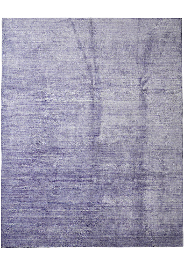 8.0 x 10 Plain Solid Color Lavander Handmade Contemporary Rug #F-4142