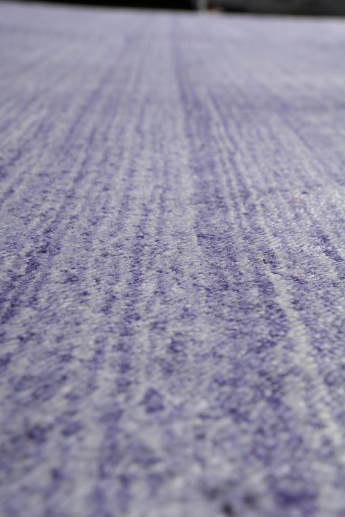 8.0 x 10 Plain Solid Color Lavander Handmade Contemporary Rug #F-4142