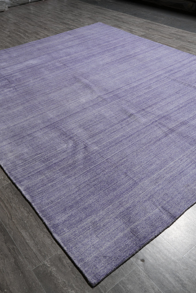 8.0 x 10 Plain Solid Color Lavander Handmade Contemporary Rug #F-4142