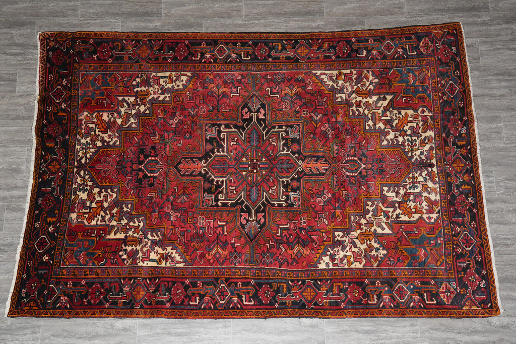 7 x 10  Hand-Knotted Tribal of Iran Persian Heriz Rug