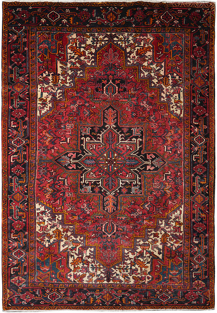 7 x 10  Hand-Knotted Tribal of Iran Persian Heriz Rug