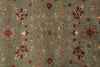 Load image into Gallery viewer, 6 x 9.2 Green Handmade Wool Rug #F-4446