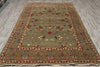 Load image into Gallery viewer, 6 x 9.2 Green Handmade Wool Rug #F-4446