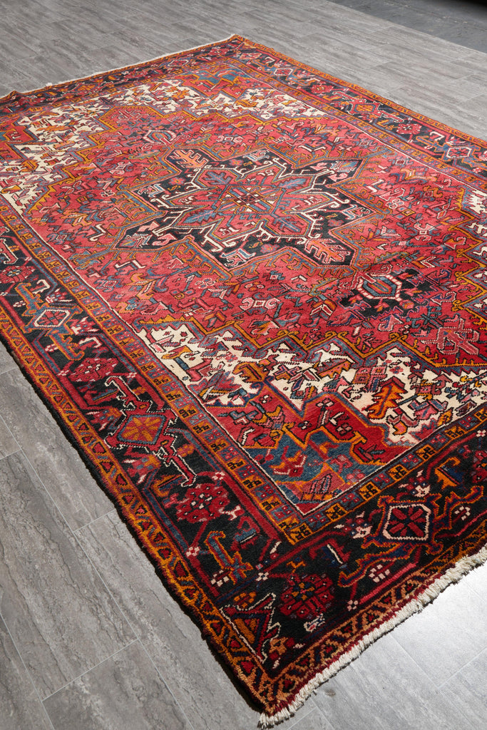 7 x 10  Hand-Knotted Tribal of Iran Persian Heriz Rug #B-73262