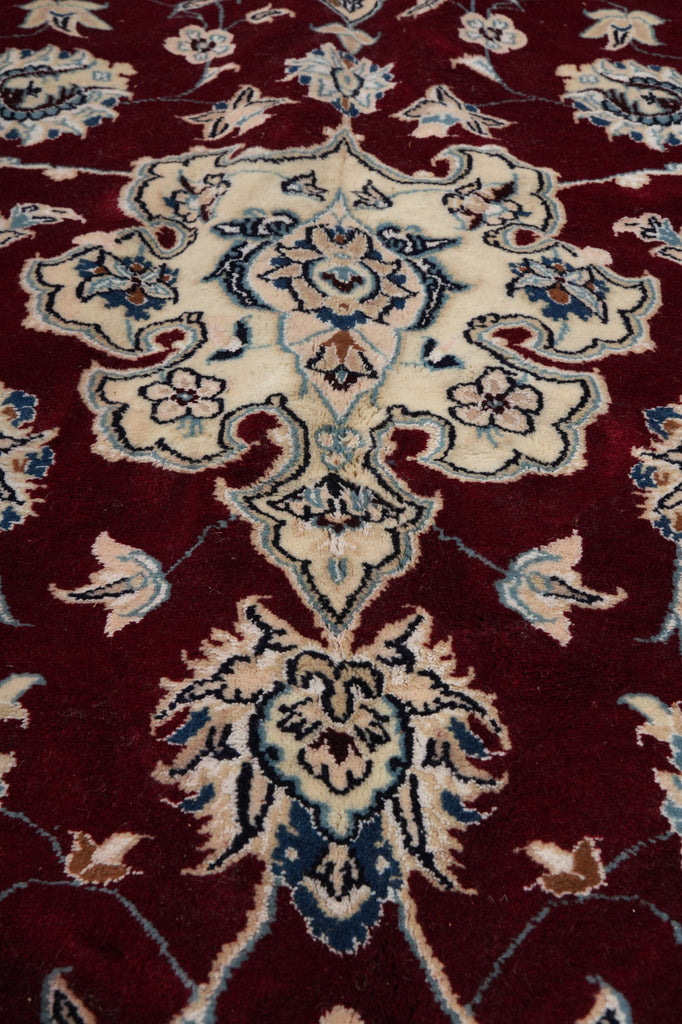 12.9 x 18.8 Authentic Persian Nain Rug Large Wool and Silk #PIX-696