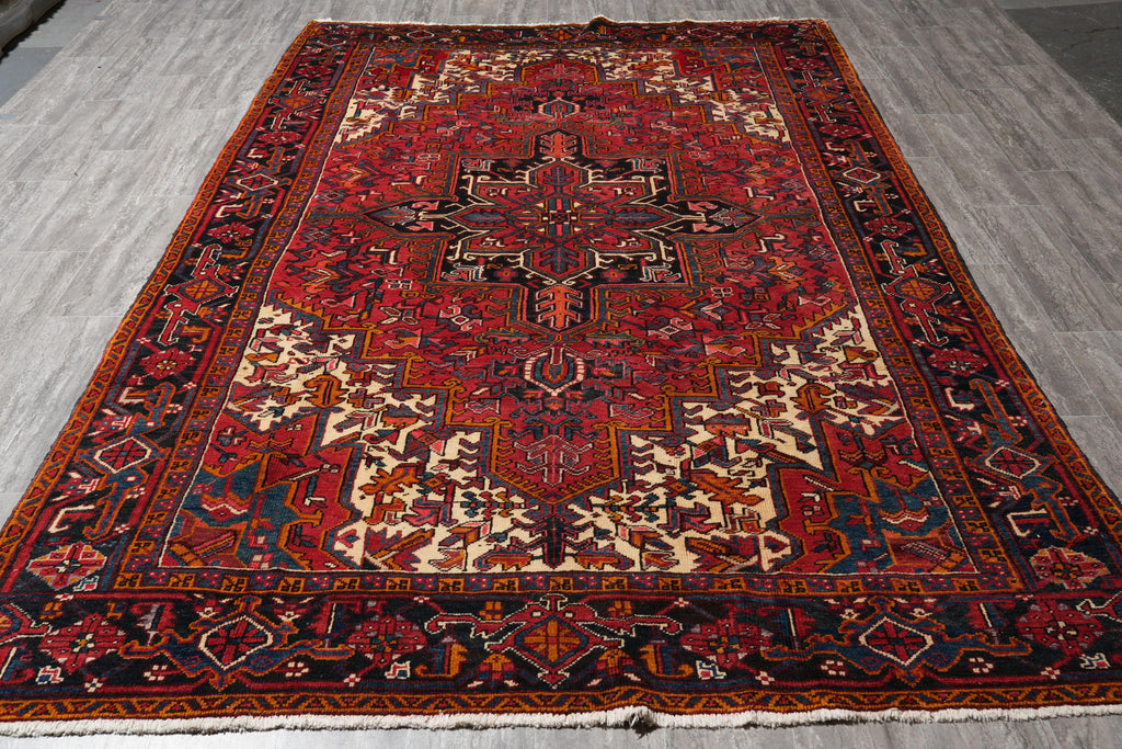 7 x 10  Hand-Knotted Tribal of Iran Persian Heriz Rug #B-73262