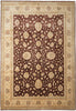 Load image into Gallery viewer, 9.1 x 12.6 Quality Natural Wool Handmade Zigler Rug Warm Burgundy Brown 