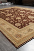 Load image into Gallery viewer, 9 x 12.6 Quality Natural Wool Handmade Zigler Rug Warm Burgundy Brown #PIX-11555