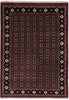 Load image into Gallery viewer, 5.8 x 7.10 Handmade India Turkman Bokara Rug Burgundy Black #F-4448