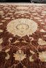 Load image into Gallery viewer, 9 x 12.6 Quality Natural Wool Handmade Zigler Rug Warm Burgundy Brown #PIX-11555