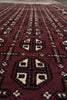 Load image into Gallery viewer, 5.8 x 7.10 Handmade India Turkman Bokara Rug Burgundy Black #F-4448