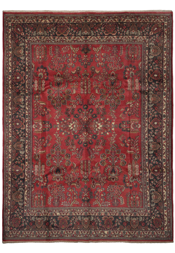 8.9 x 11.8 New Sarouk Rug Handmade India #F-3350