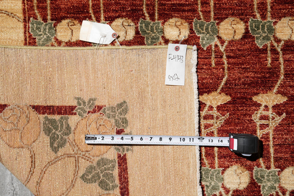 9 x 12  New High Quality Handmade Contemporary Rug Natural Wool Vegie Dye #F-4143