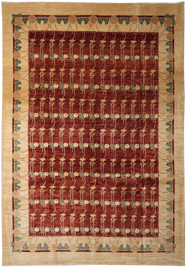 9 x 12  New High Quality Handmade Contemporary Rug Natural Wool Vegie Dye #F-4143