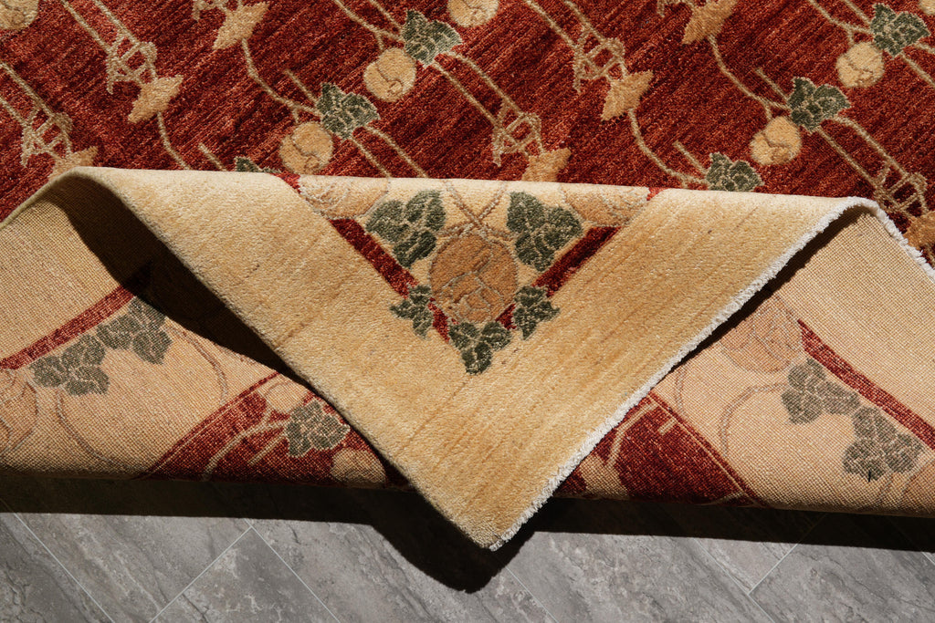 9 x 12  New High Quality Handmade Contemporary Rug Natural Wool Vegie Dye #F-4143