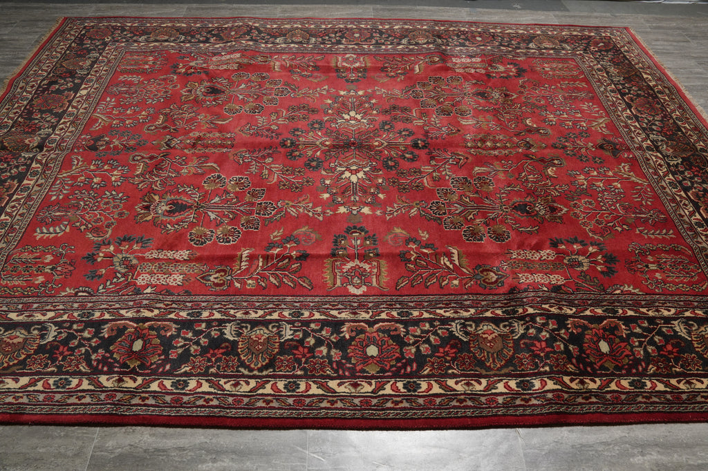 8.9 x 11.8 New Sarouk Rug Handmade India #F-3350