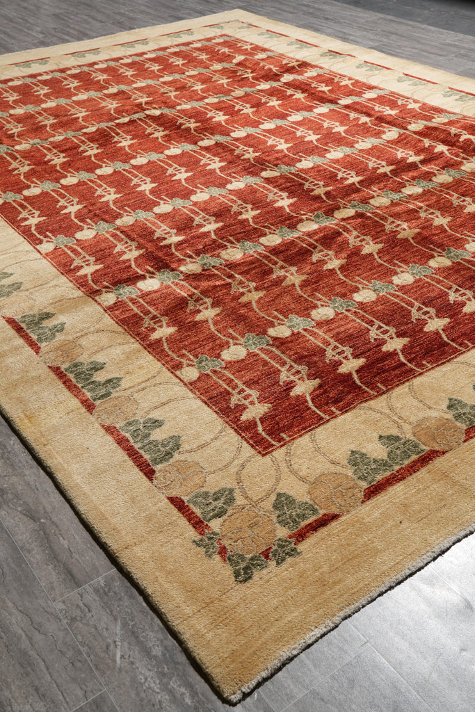 9 x 12  New High Quality Handmade Contemporary Rug Natural Wool Vegie Dye #F-4143