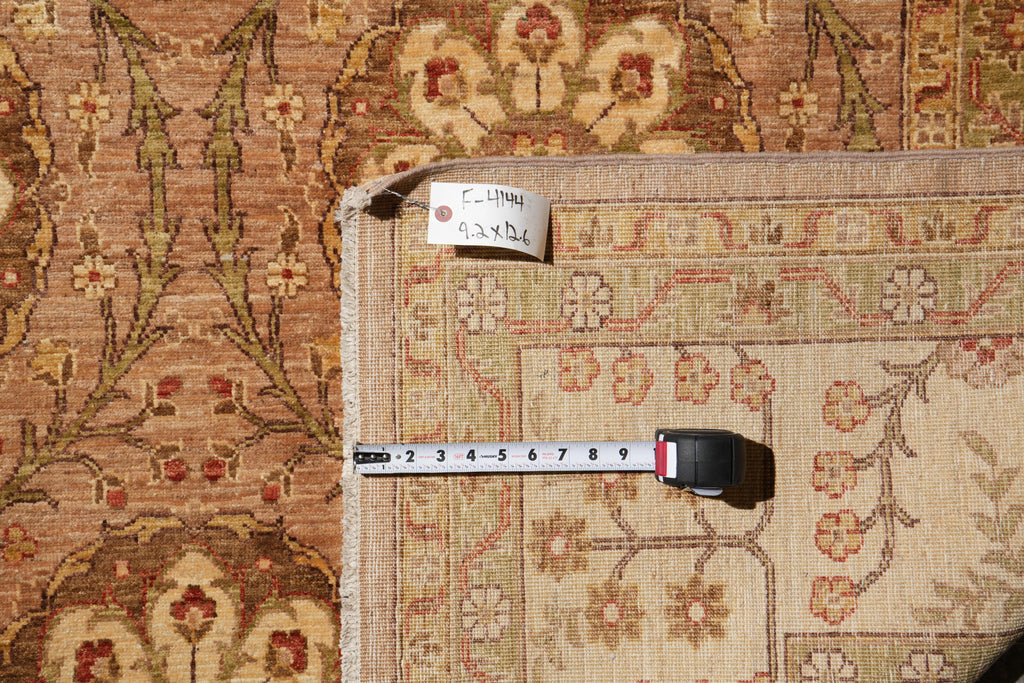 9.2 x 12.6 Great Ghazni Chobi Peshawar Rug Warm Colors #F-4144