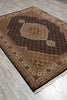 Load image into Gallery viewer, 5.7 x 7.11 High Quality Handmade India Wool and Silk Tabriz Mahi Rug Black #F-4449