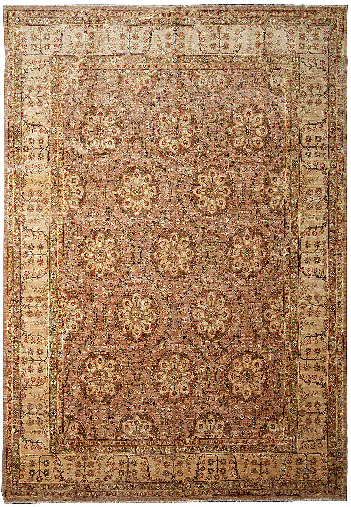 9.2 x 12.6 Great Ghazni Chobi Peshawar Rug Warm Colors #F-4144