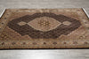 Load image into Gallery viewer, 5.7 x 7.11 High Quality Handmade India Wool and Silk Tabriz Mahi Rug Black #F-4449
