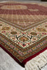 Load image into Gallery viewer, 6.8 x 10 Authentic Persian Mahi Tabriz Rug Wool and Silk 400 KPSI  Roby Burgundy#F-4450